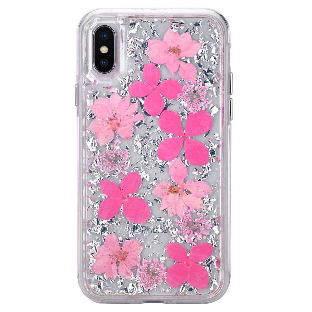 Wholesale iPhone Xs Max Luxury Glitter Dried Natural Flower Petal